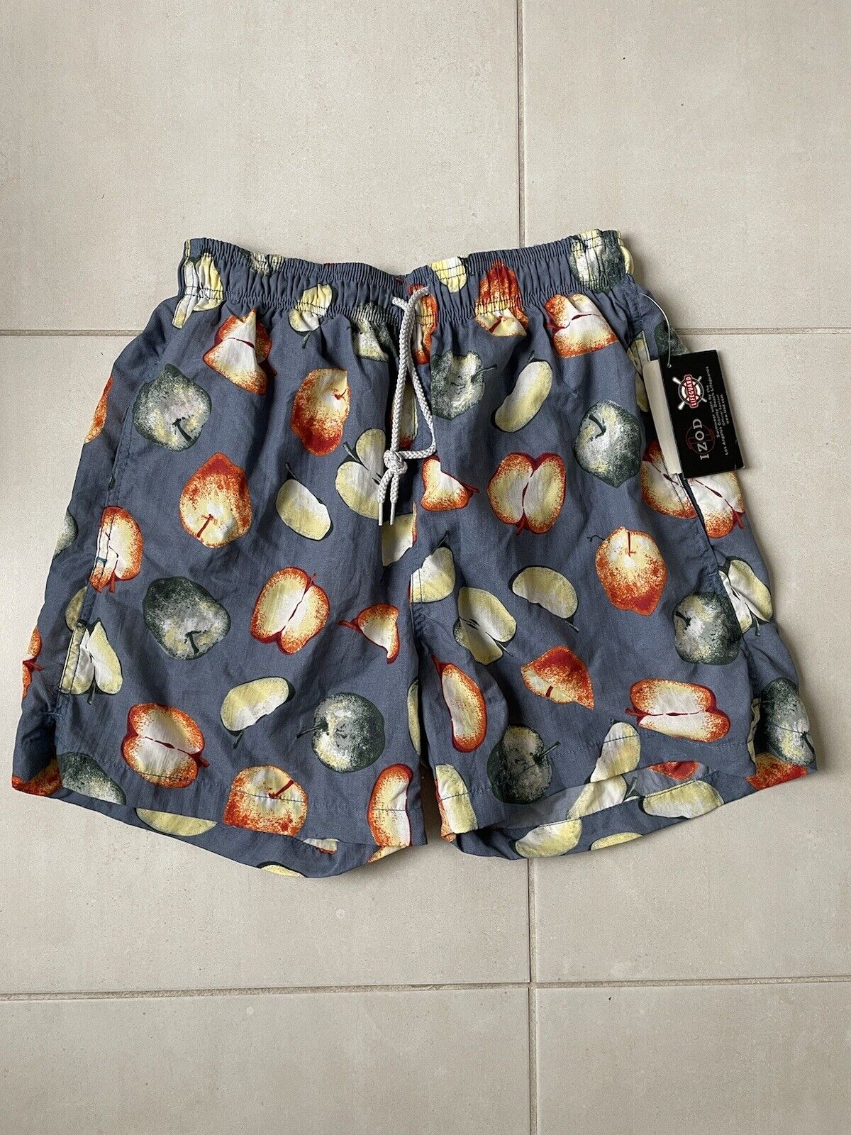 Izod Swim Swimwear Trunk Multicolor Print Swimsuit Flaw